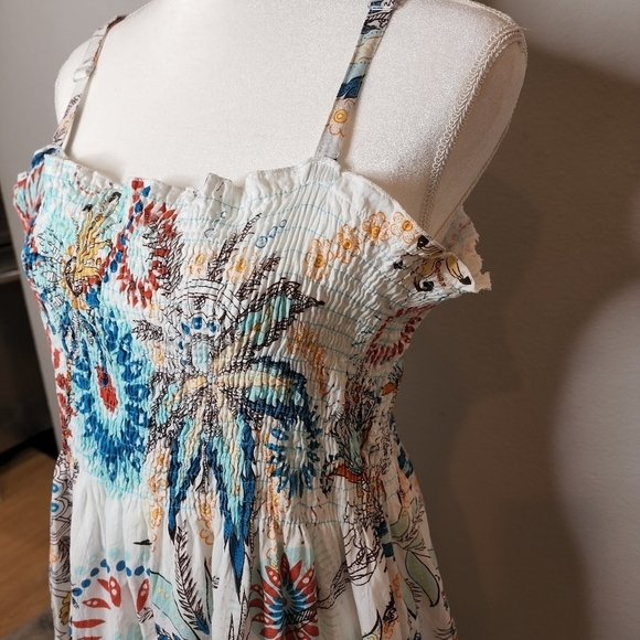 Cotton floral midi dress - Picture 3 of 12